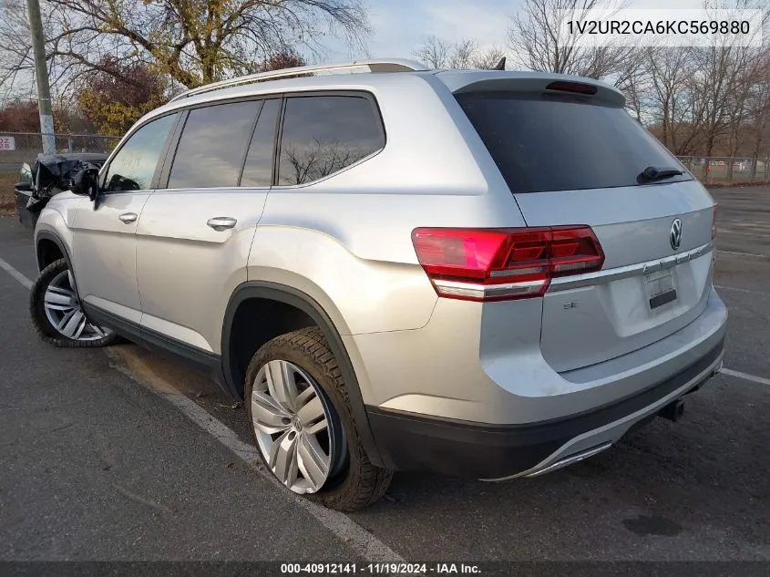 2019 Volkswagen Atlas 3.6L V6 Se W/Technology VIN: 1V2UR2CA6KC569880 Lot: 40912141