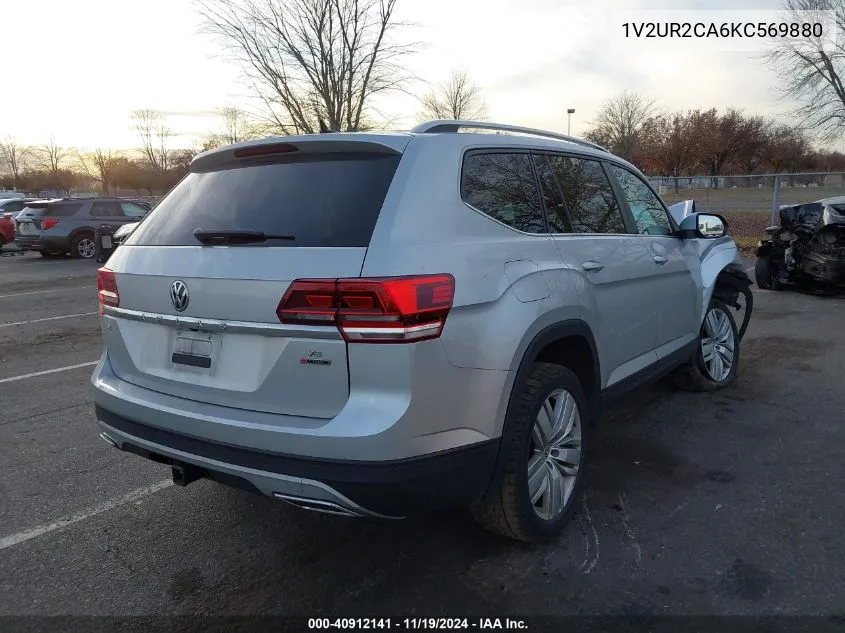 2019 Volkswagen Atlas 3.6L V6 Se W/Technology VIN: 1V2UR2CA6KC569880 Lot: 40912141