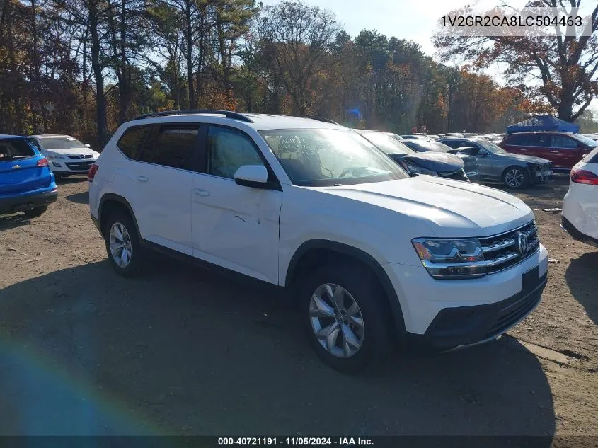 2020 Volkswagen Atlas 3.6L V6 S VIN: 1V2GR2CA8LC504463 Lot: 40721191