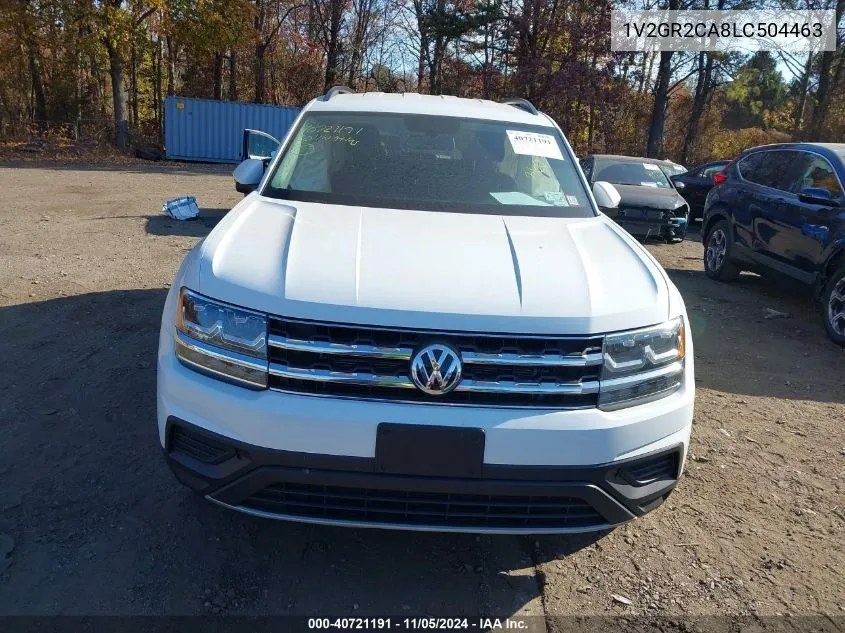 2020 Volkswagen Atlas 3.6L V6 S VIN: 1V2GR2CA8LC504463 Lot: 40721191