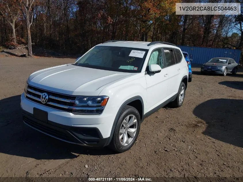 2020 Volkswagen Atlas 3.6L V6 S VIN: 1V2GR2CA8LC504463 Lot: 40721191