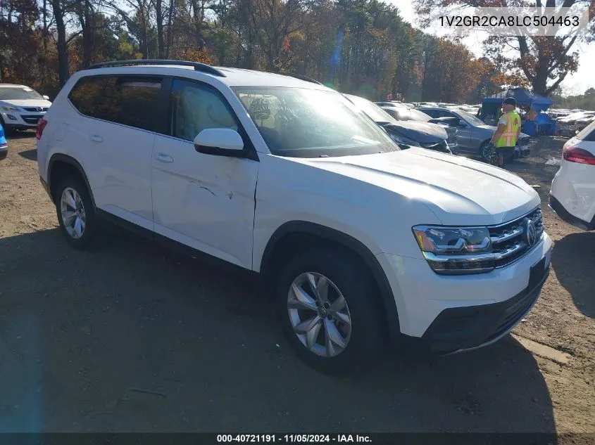 2020 Volkswagen Atlas 3.6L V6 S VIN: 1V2GR2CA8LC504463 Lot: 40721191