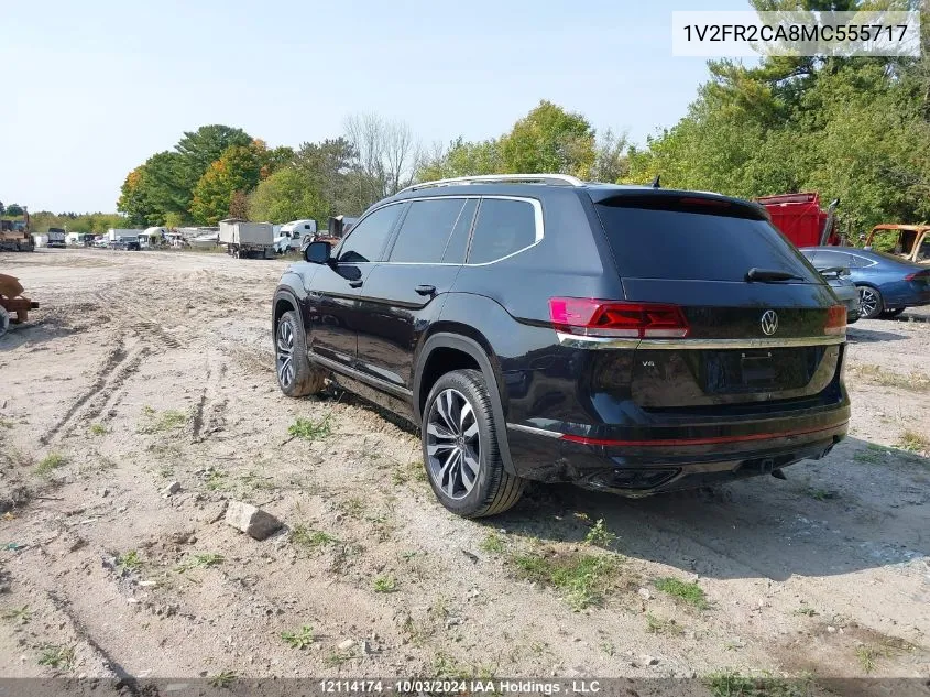 2021 Volkswagen Atlas VIN: 1V2FR2CA8MC555717 Lot: 12114174