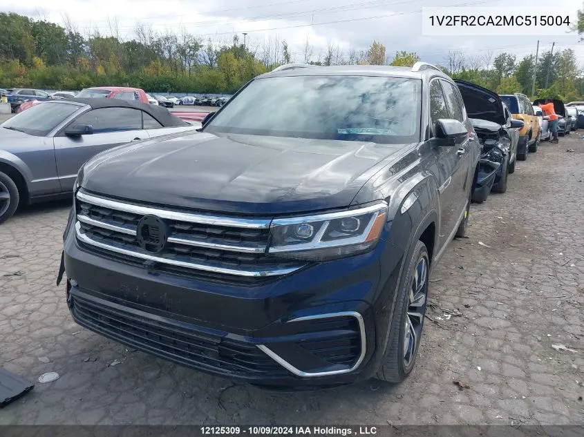 2021 Volkswagen Atlas VIN: 1V2FR2CA2MC515004 Lot: 12125309