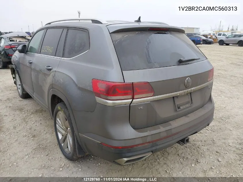 2021 Volkswagen Atlas VIN: 1V2BR2CA0MC560313 Lot: 12129760