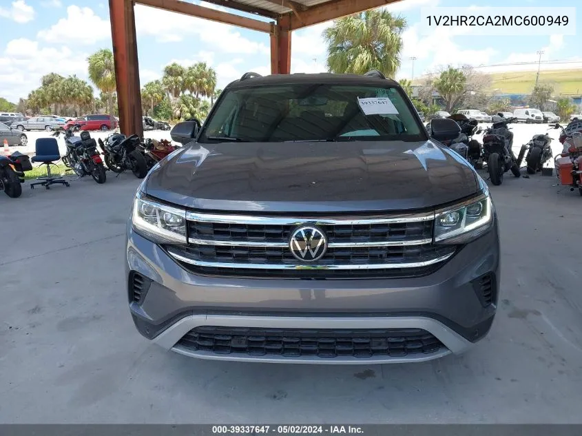 2021 Volkswagen Atlas 3.6L V6 Se W/Technology VIN: 1V2HR2CA2MC600949 Lot: 39337647