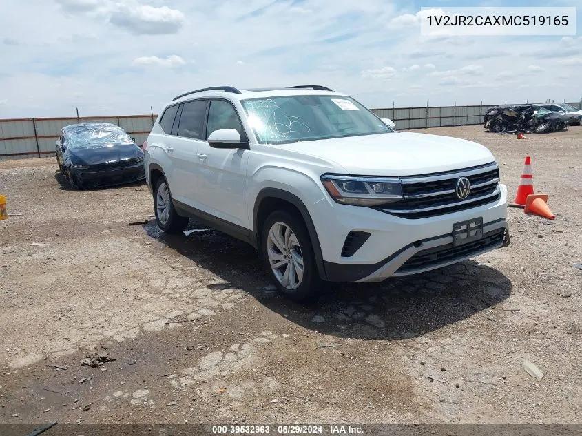 2021 Volkswagen Atlas 3.6L V6 Se W/Technology VIN: 1V2JR2CAXMC519165 Lot: 39532963