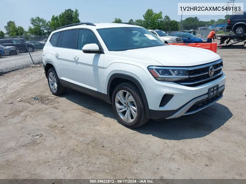 2021 Volkswagen Atlas 3.6L V6 Se W/Technology VIN: 1V2HR2CAXMC549183 Lot: 39622612