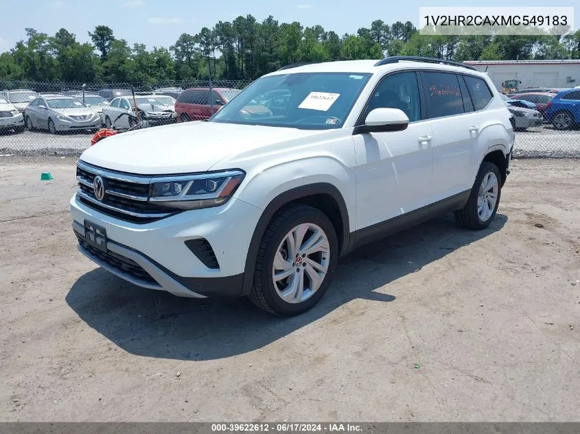 1V2HR2CAXMC549183 2021 Volkswagen Atlas 3.6L V6 Se W/Technology