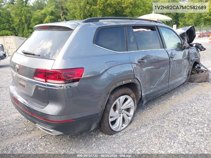 2021 Volkswagen Atlas 3.6L V6 Se W/Technology VIN: 1V2HR2CA7MC542689 Lot: 39731722