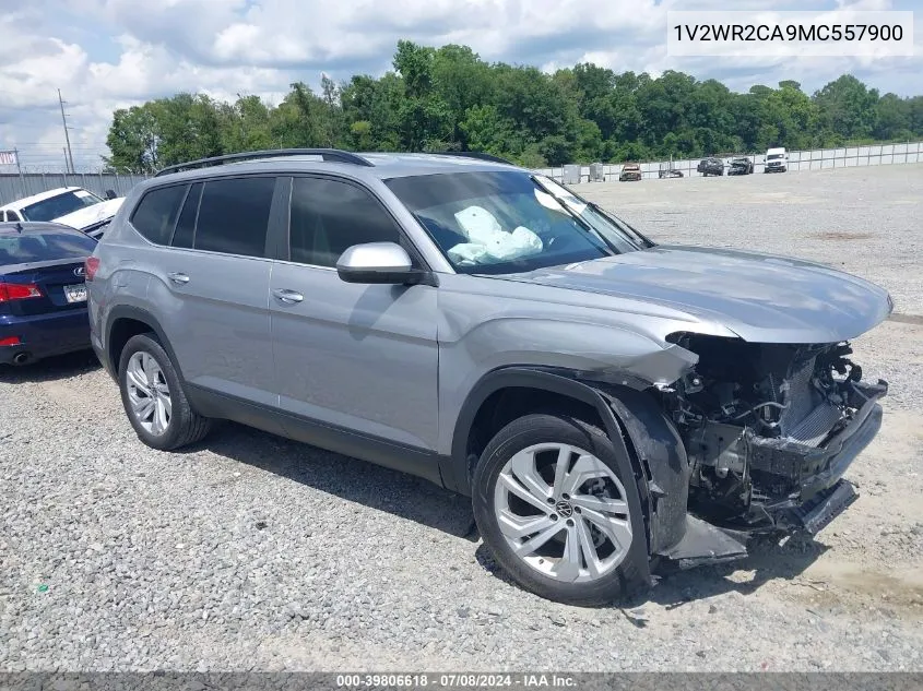 2021 Volkswagen Atlas 3.6L V6 Se W/Technology VIN: 1V2WR2CA9MC557900 Lot: 39806618