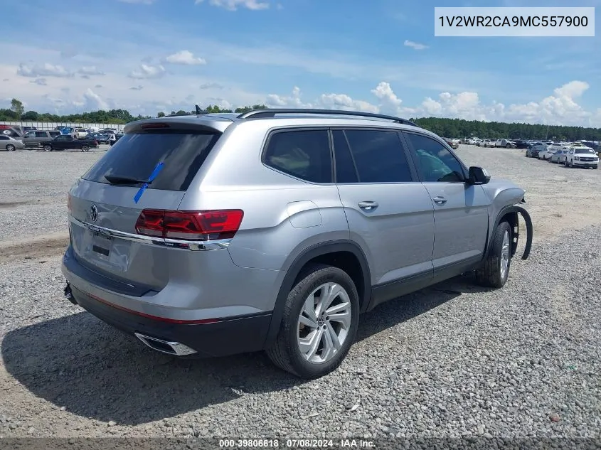 2021 Volkswagen Atlas 3.6L V6 Se W/Technology VIN: 1V2WR2CA9MC557900 Lot: 39806618