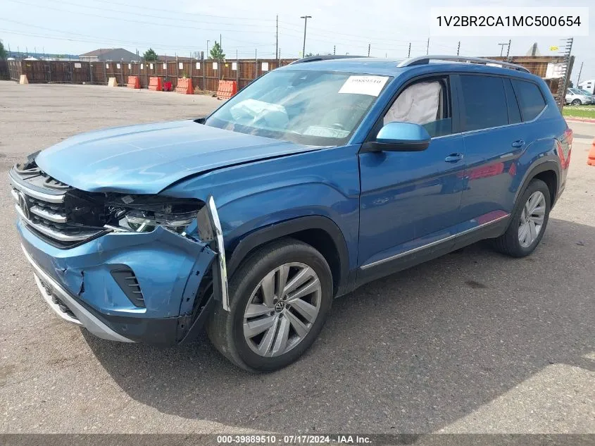 1V2BR2CA1MC500654 2021 Volkswagen Atlas 3.6L V6 Sel