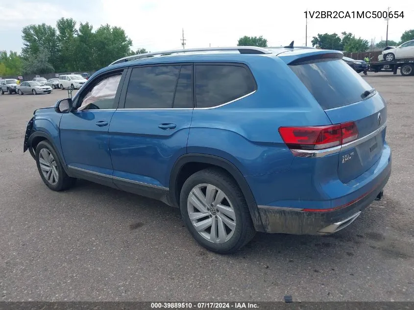 1V2BR2CA1MC500654 2021 Volkswagen Atlas 3.6L V6 Sel