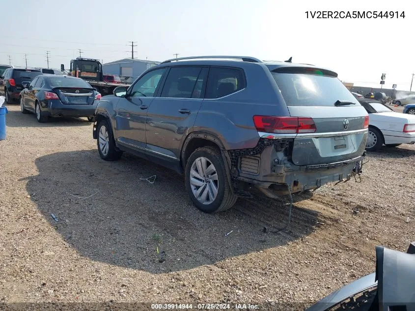 2021 Volkswagen Atlas 3.6L V6 Sel VIN: 1V2ER2CA5MC544914 Lot: 39914944