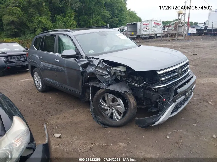 2021 Volkswagen Atlas 3.6L V6 Se W/Technology VIN: 1V2KR2CA0MC574602 Lot: 39922259