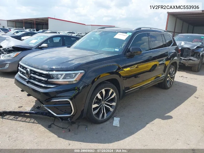 1V2FR2CAXMC553936 2021 Volkswagen Atlas 3.6L V6 Sel Premium R-Line