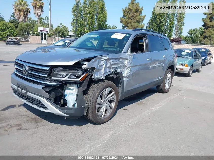 1V2HR2CA9MC589299 2021 Volkswagen Atlas 3.6L V6 Se W/Technology