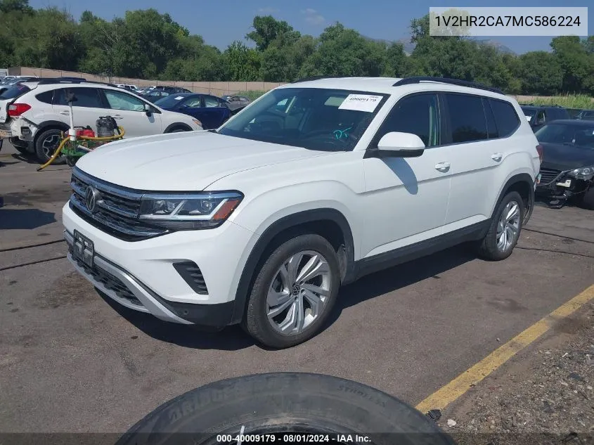 2021 Volkswagen Atlas 3.6L V6 Se W/Technology VIN: 1V2HR2CA7MC586224 Lot: 40009179