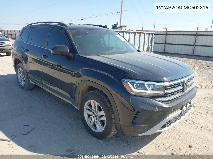 1V2AP2CA0MC502316 2021 Volkswagen Atlas 2.0T S