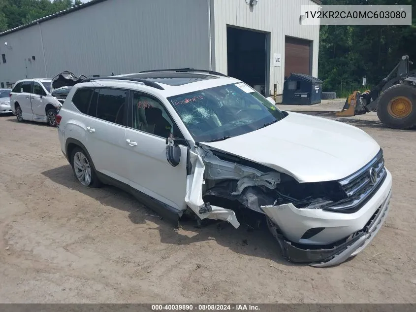 2021 Volkswagen Atlas 3.6L V6 Se W/Technology VIN: 1V2KR2CA0MC603080 Lot: 40039890