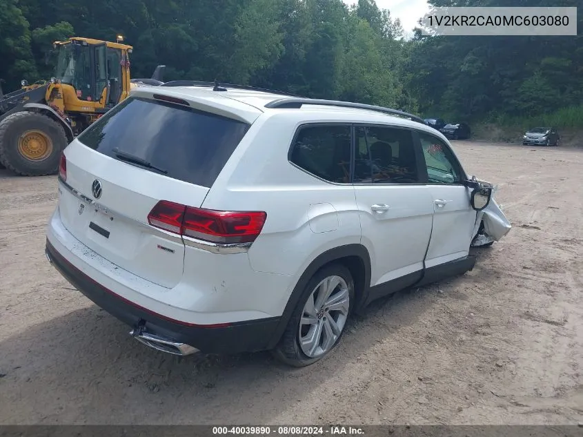 2021 Volkswagen Atlas 3.6L V6 Se W/Technology VIN: 1V2KR2CA0MC603080 Lot: 40039890