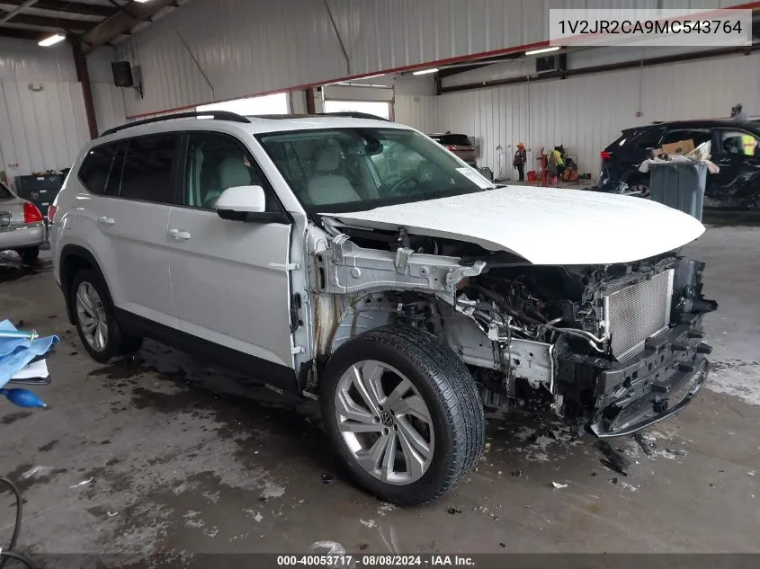 2021 Volkswagen Atlas 3.6L V6 Se W/Technology VIN: 1V2JR2CA9MC543764 Lot: 40053717