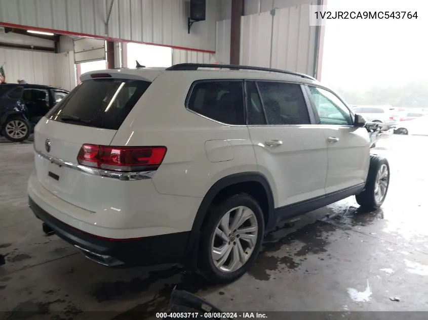 2021 Volkswagen Atlas 3.6L V6 Se W/Technology VIN: 1V2JR2CA9MC543764 Lot: 40053717