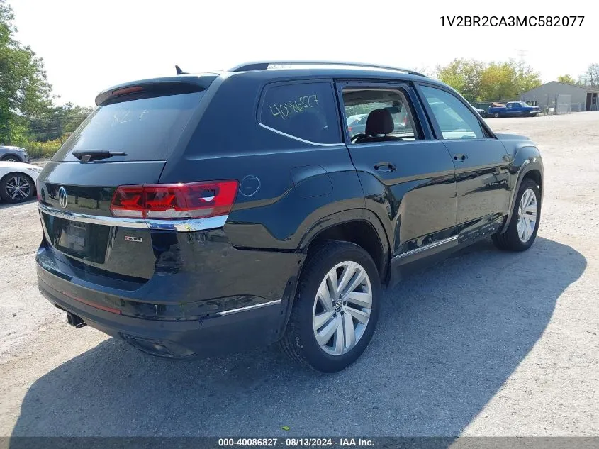 2021 Volkswagen Atlas 3.6L V6 Sel VIN: 1V2BR2CA3MC582077 Lot: 40086827