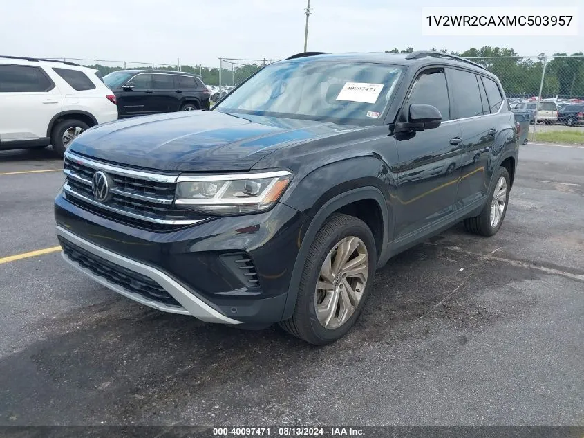 1V2WR2CAXMC503957 2021 Volkswagen Atlas 3.6L V6 Se W/Technology