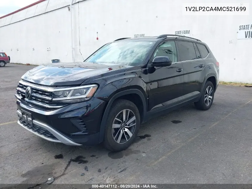 2021 Volkswagen Atlas 2.0T Se VIN: 1V2LP2CA4MC521699 Lot: 40147112