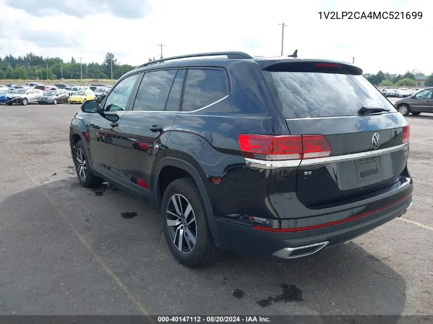 2021 Volkswagen Atlas 2.0T Se VIN: 1V2LP2CA4MC521699 Lot: 40147112