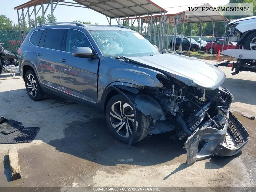 2021 Volkswagen Atlas 2.0T Sel Premium VIN: 1V2TP2CA7MC506954 Lot: 40158688