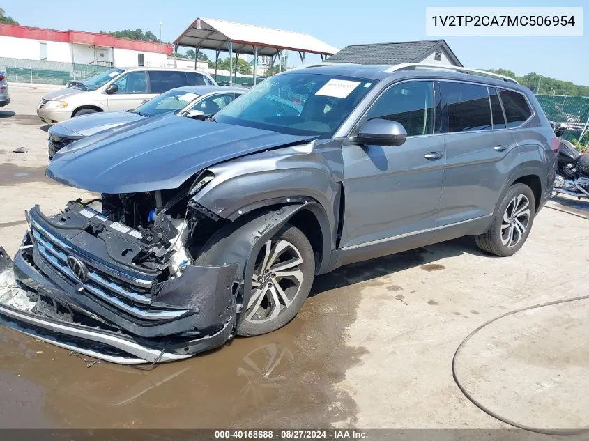 2021 Volkswagen Atlas 2.0T Sel Premium VIN: 1V2TP2CA7MC506954 Lot: 40158688