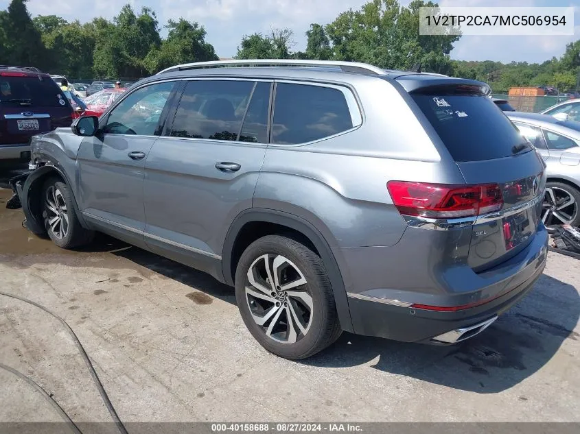 2021 Volkswagen Atlas 2.0T Sel Premium VIN: 1V2TP2CA7MC506954 Lot: 40158688