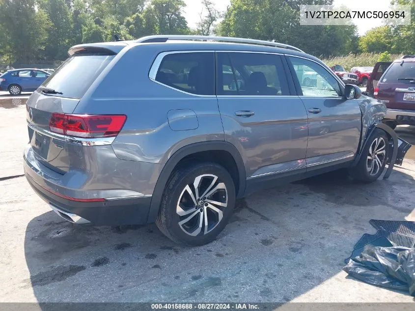 2021 Volkswagen Atlas 2.0T Sel Premium VIN: 1V2TP2CA7MC506954 Lot: 40158688