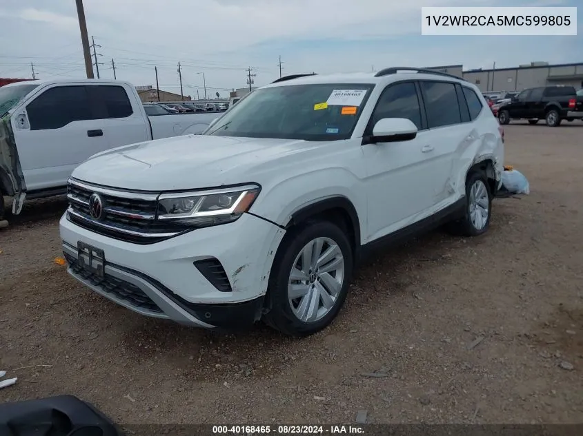 1V2WR2CA5MC599805 2021 Volkswagen Atlas 3.6L V6 Se W/Technology