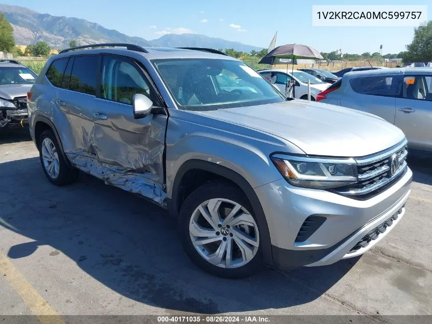 2021 Volkswagen Atlas 3.6L V6 Se W/Technology VIN: 1V2KR2CA0MC599757 Lot: 40171035