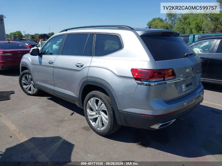 1V2KR2CA0MC599757 2021 Volkswagen Atlas 3.6L V6 Se W/Technology