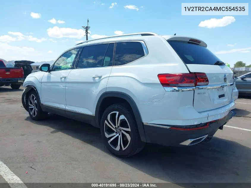 2021 Volkswagen Atlas 3.6L V6 Sel Premium VIN: 1V2TR2CA4MC554535 Lot: 40191695