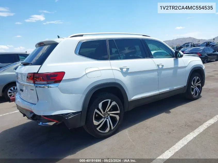 2021 Volkswagen Atlas 3.6L V6 Sel Premium VIN: 1V2TR2CA4MC554535 Lot: 40191695