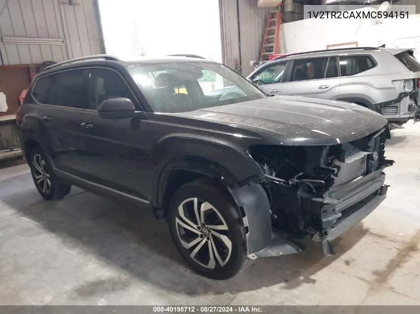 1V2TR2CAXMC594151 2021 Volkswagen Atlas 3.6L V6 Sel Premium