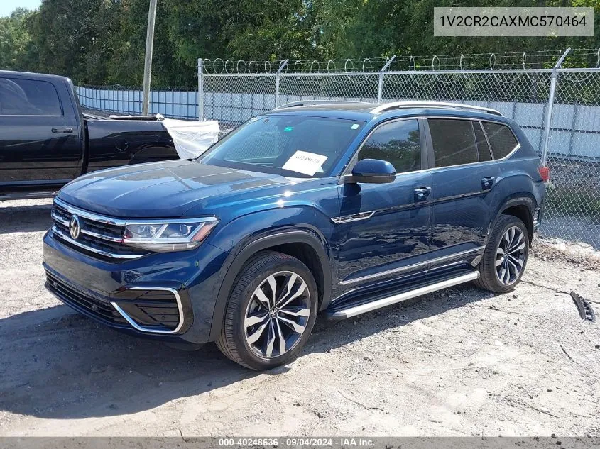 2021 Volkswagen Atlas Sel R-Line VIN: 1V2CR2CAXMC570464 Lot: 40248636