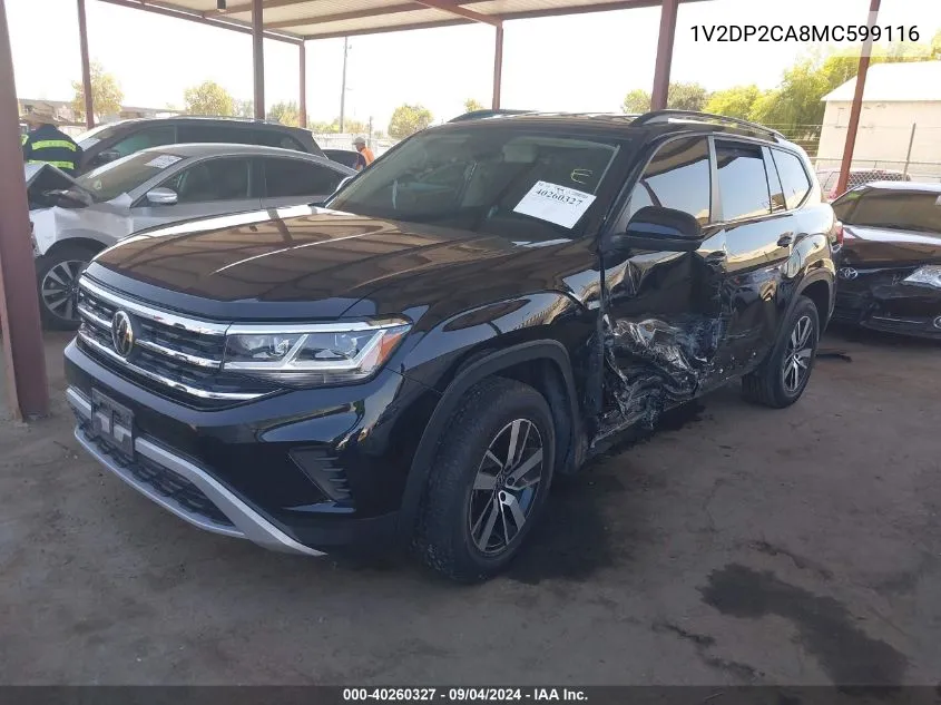 2021 Volkswagen Atlas Se VIN: 1V2DP2CA8MC599116 Lot: 40260327