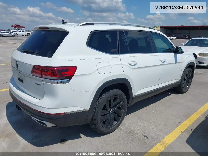 1V2BR2CA8MC570944 2021 Volkswagen Atlas 3.6L V6 Sel