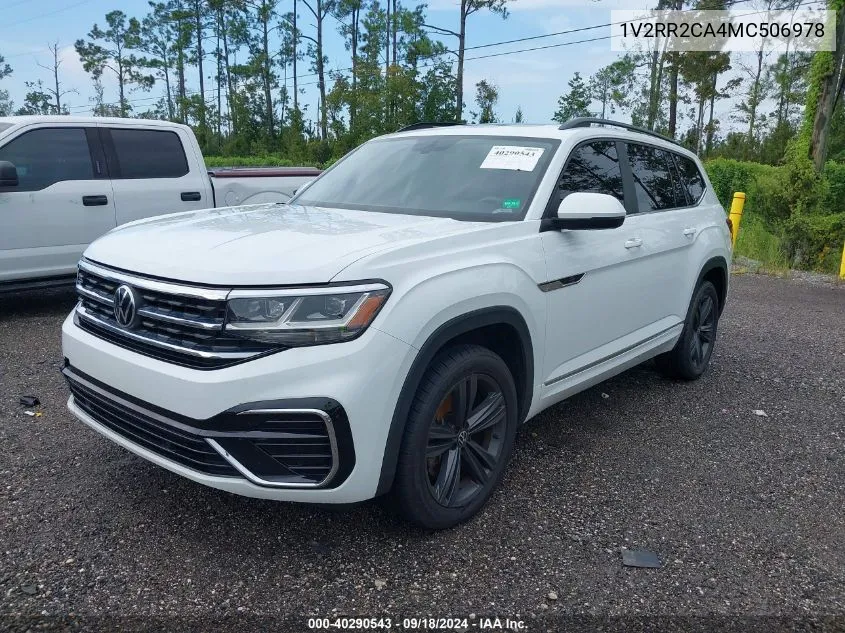 2021 Volkswagen Atlas 3.6L V6 Se W/Technology R-Line VIN: 1V2RR2CA4MC506978 Lot: 40290543