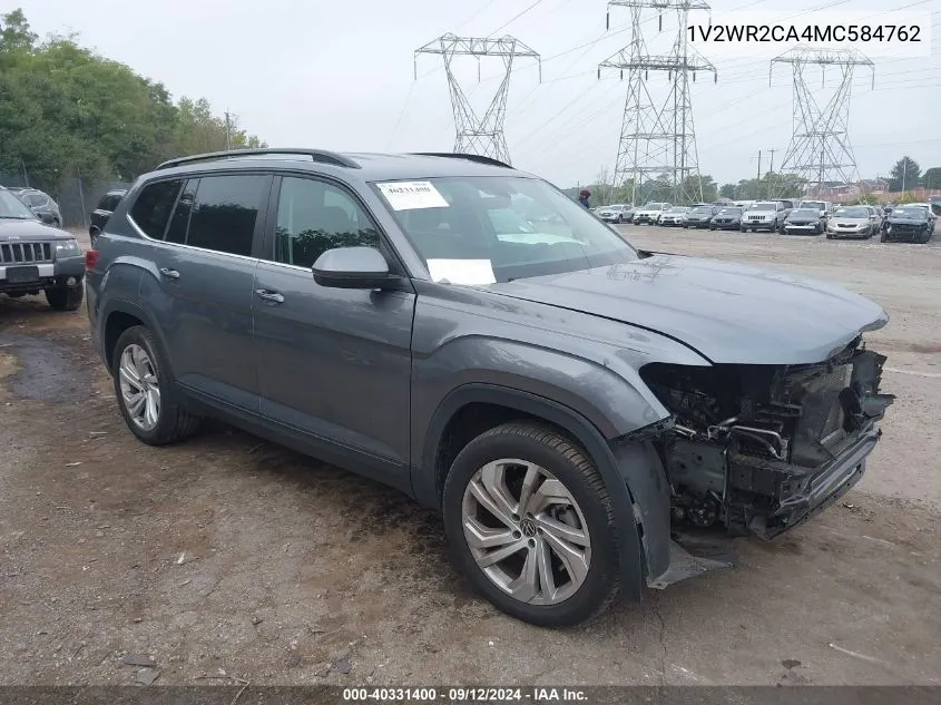 2021 Volkswagen Atlas Se VIN: 1V2WR2CA4MC584762 Lot: 40331400