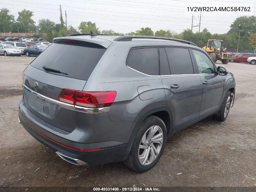 2021 Volkswagen Atlas Se VIN: 1V2WR2CA4MC584762 Lot: 40331400