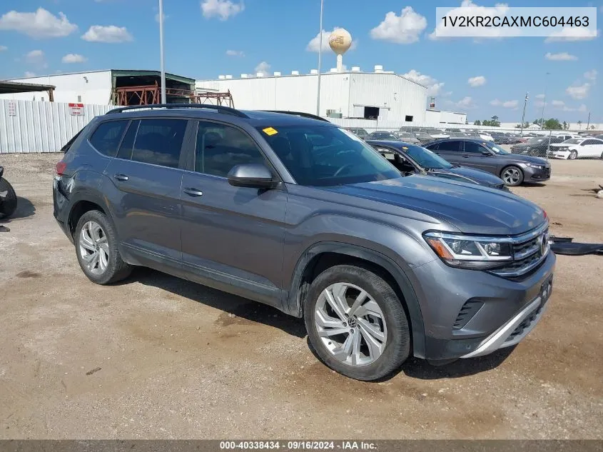 2021 Volkswagen Atlas 3.6L V6 Se W/Technology VIN: 1V2KR2CAXMC604463 Lot: 40338434