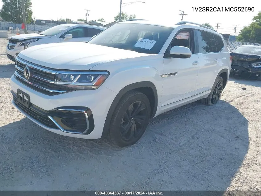 2021 Volkswagen Atlas 3.6L V6 Sel R-Line VIN: 1V2SR2CA1MC552690 Lot: 40364337